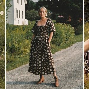 Christy Dawn Katrina Dress in Noir Daisy size Large , worn once , like new